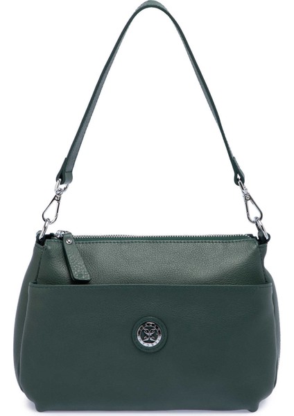 Yeşil Deri Kadın Çapraz Askılı Çanta - S25Y1BC78872-J0B