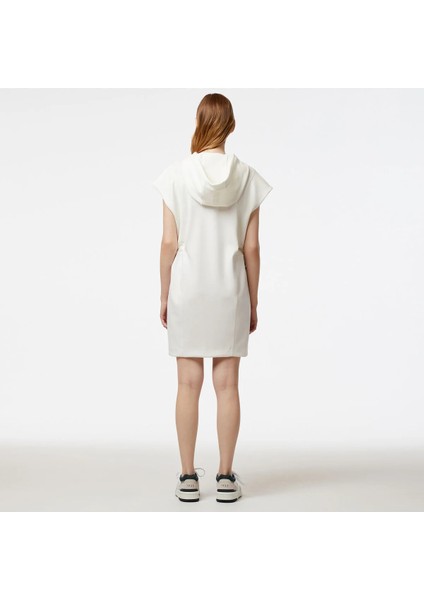 Kadın Straight Fit Kapüşonlu Beyaz Elbise fiyatları