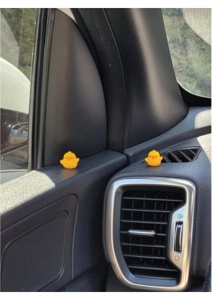 Mini Civciv Araç Içi Süsü, Masa Dekoru, Tatlı Dekor, Klima Süsü, Minik Dekor, Göğüs Süsü 2 Adet