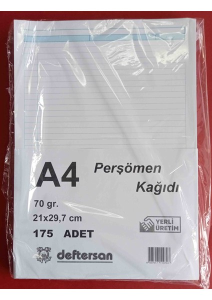 A4 Çizgili Kağıt 175 ' Li 70 Gram