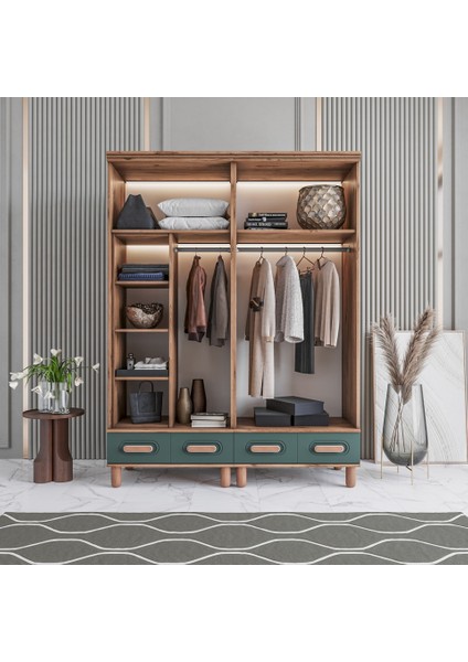 Perry 4 Kapaklı Çekmeceli Mdf Gardırop modelleri