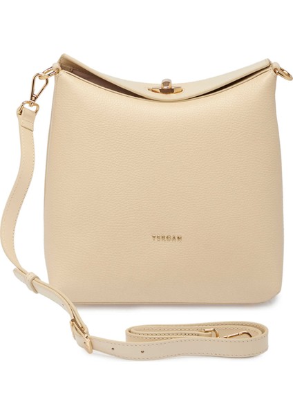 Krem Deri Kadın El Çantası - S25Y1BC80407-T8S