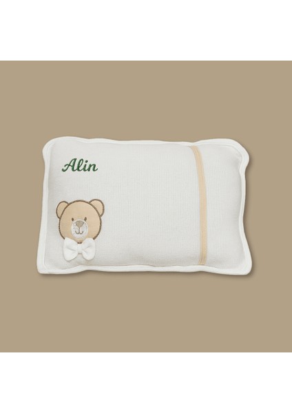 Fiyonklu Ayıcık Desenli Isme Özel Nakışlı Krem 3 Lü Bebek Alt Açma Seti indirimleri