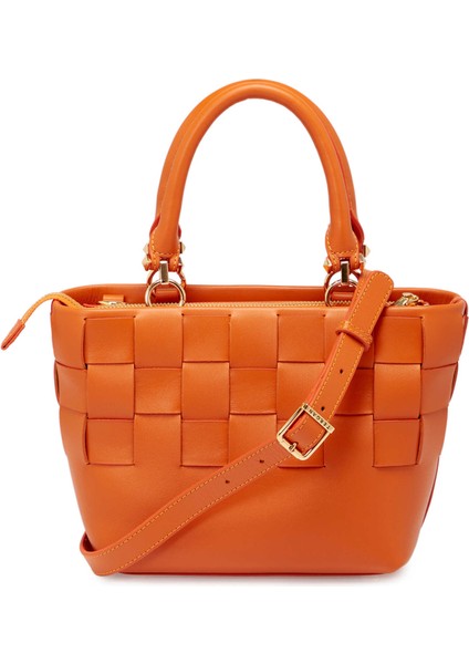 Turuncu Deri Kadın El Çantası - S25Y1BC80408-T6T fırsatları