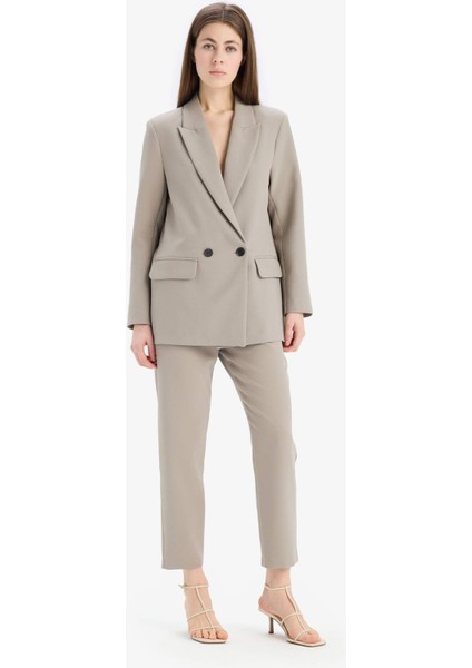 Oversize Geniş Kalıp Ceket Yaka Blazer Ceket