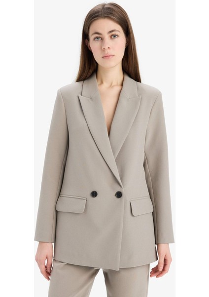 Oversize Geniş Kalıp Ceket Yaka Blazer Ceket