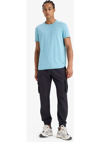 Standart Fit Bisiklet Yaka Sporcu Kısa Kollu Tişört E2435AX25SM