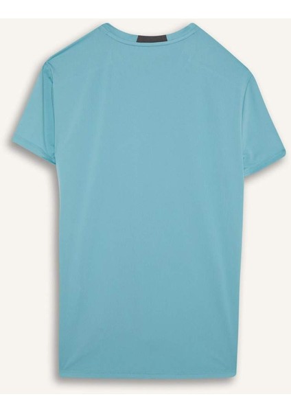 Standart Fit Bisiklet Yaka Sporcu Kısa Kollu Tişört E2435AX25SM