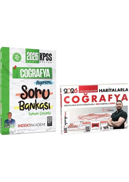 Yargı + Indeks 2026 Kpss Haritalarla Coğrafya + Soru Bankası 2 Li Set - Engin Eraydın Yargı + Indeks