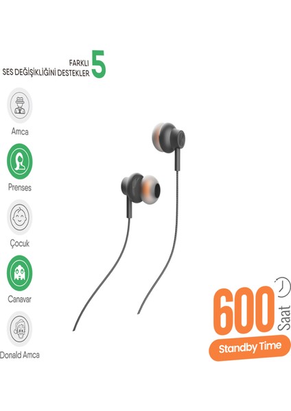 iPhone 17 / 17 Air / 17 Pro Uyumlu Turco Bluetooth Kulaklık 600 Saat fiyatları