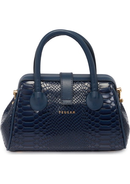 Lacivert Deri Kadın Omuz Çantası - S25Y1BC80442-D6J