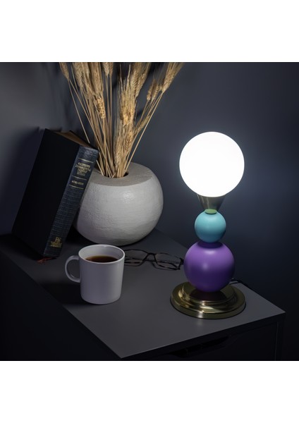 Little Lollies No:3 Renkli Masaüstü Aydınlatma-– El Yapımı, Pirinç ve Cam Detaylı fiyatları