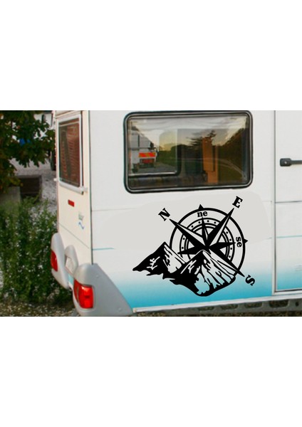 Pusula ve Dağ Sticker - 4x4 Off Road Pickup - Araba Oto Motosiklet Karavan Sticker 00268 fiyatları