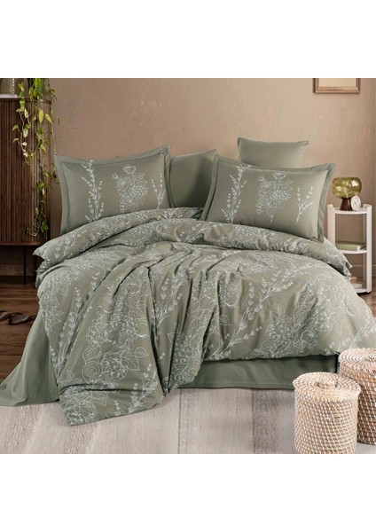 Ranforce %100 Pamuk Tek Kişilik Nevresim Vinya V1 Yeşil modelleri