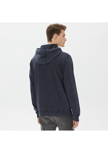 Regular Washed Signature Hoodie Erkek Siyah Sweatshirt fiyatları