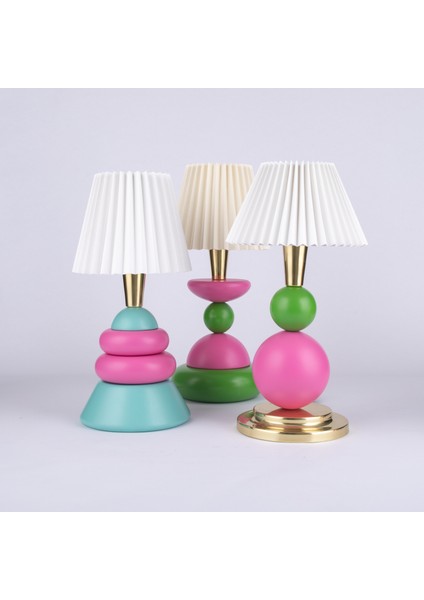 Little Lollies No:4 Renkli Masaüstü Aydınlatma - El Yapımı, Pirinç Detaylı modelleri