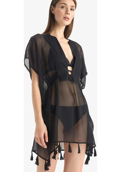 Beyaz Şifon Kimono-Fall in Love