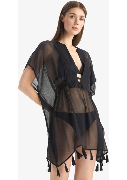 Beyaz Şifon Kimono-Fall in Love