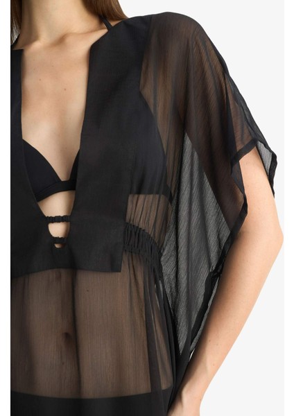 Beyaz Şifon Kimono-Fall in Love