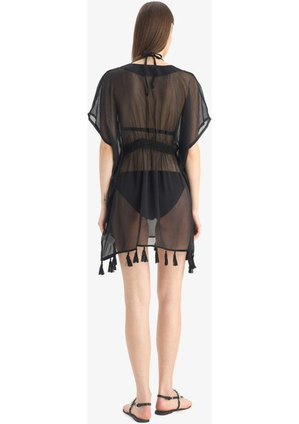 Beyaz Şifon Kimono-Fall in Love