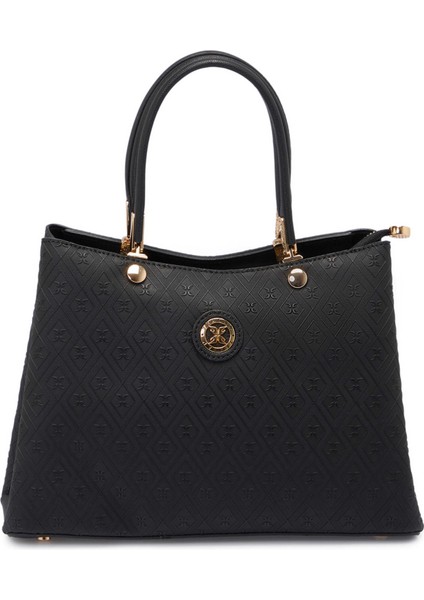 Siyah Print Kadın Omuz Çantası - S25K1PR09185-R0P