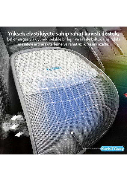 Airmesh Pro Ergonomik Bel Destek Minderi – Araba ve Ofis Için Sırt Destek Yastığı fiyatları