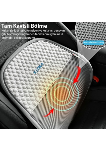 Airmesh Pro Ergonomik Bel Destek Minderi – Araba ve Ofis Için Sırt Destek Yastığı fırsatları