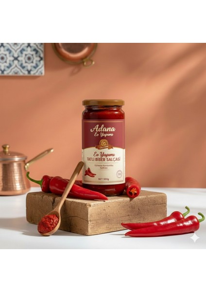 Adana Ev Yapımı Güneş Kurusu Tatlı Biber Salçası (1 Kg)