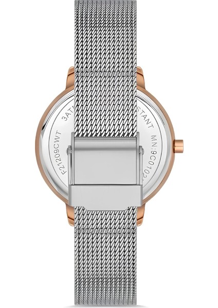 Ferro Gümüş Renk Hasır Kordon Kadın Kol Saati 3 Atm Su Geçirmez TH-FL21242C-E fiyatları