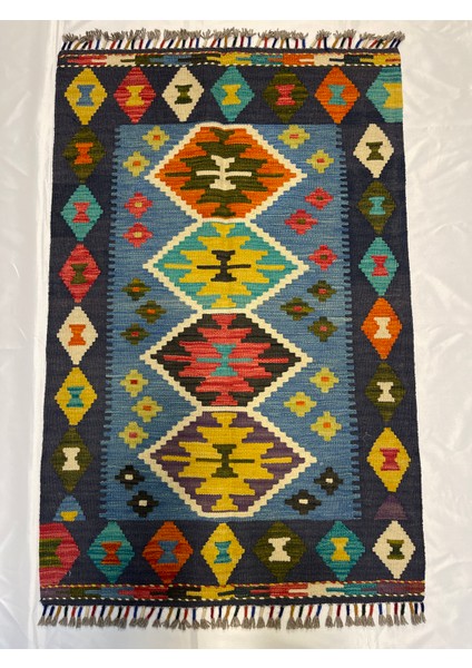 El Dokuma Afgan Kilim Yün Kök Boya