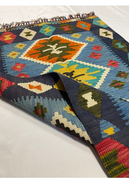 El Dokuma Afgan Kilim Yün Kök Boya