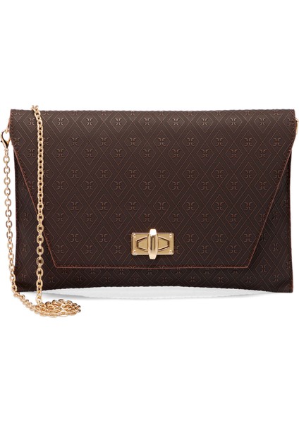 Kahverengi Print Kadın Omuz Çantası - S25K1PR09187-R1P