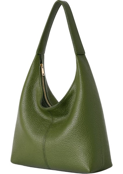 Kadın Salaş Yumuşak Dokulu Büyük Haki Yeşil Omuz ve Tote Çanta fırsatları