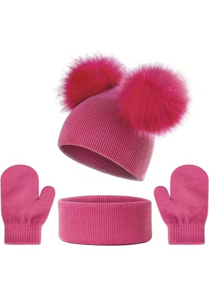 Ponpon Detaylı Kız Çocuk Bere Takımı fiyatları