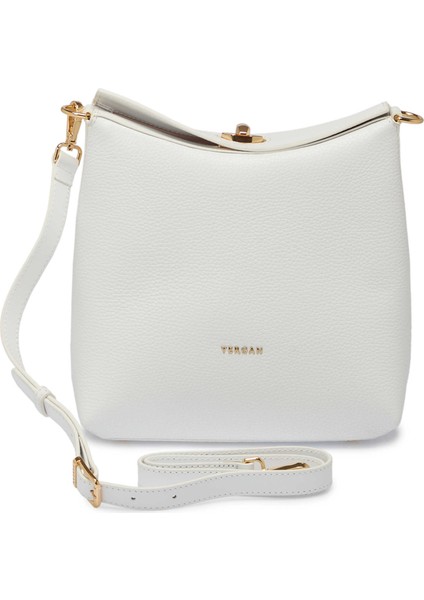 Beyaz Deri Kadın El Çantası - S25Y1BC80407-D0A