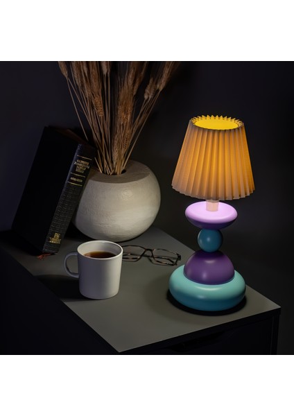 Little Lollies No:9 Renkli Masaüstü Aydınlatma - El Yapımı, Pirinç Detaylı fiyatları