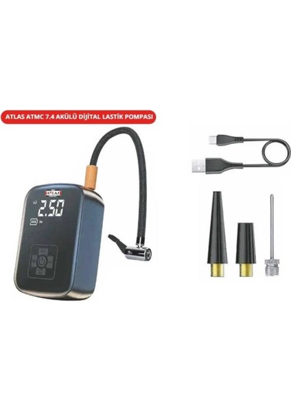 çınar ticaret attlas atmc 7.4 akülü dijital lastik pompası fiyatları