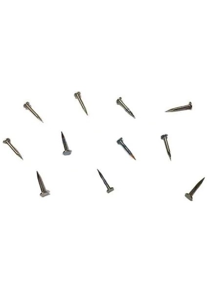 çınar ticaret klips, menteşe, ayağı çivisi 9mm çelik - nikel 100gr