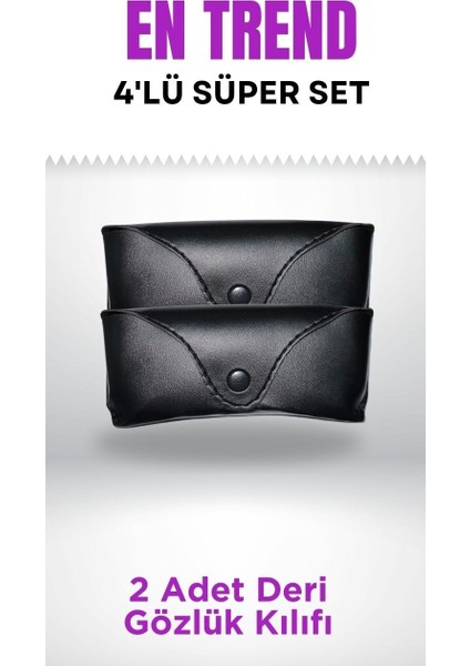 2li Gözlük Kılıfı, Silme Bezi Ve Temizleme Seti