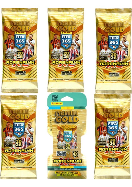 Panini Fıfa 365 2026 Adrenalyn Xl - Premıum Gold Pack 6 Booster Pack
