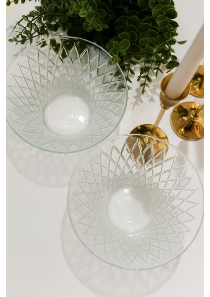 2'li Cam Kase - Dekoratif Sunum Kasesi ve Meyve Kasesi - Kristal modelleri