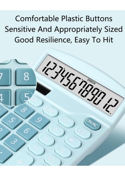 Büyük Ekran Renkli Masaüstü Hesap Makinesi – Solarlı & Pil Destekli, Ofis / Okul Kullanımı Için modelleri