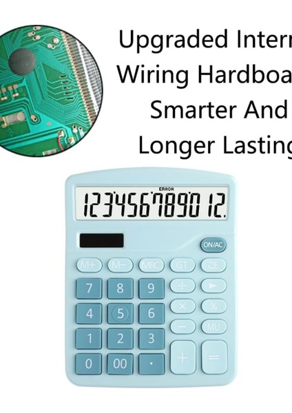 Büyük Ekran Renkli Masaüstü Hesap Makinesi – Solarlı & Pil Destekli, Ofis / Okul Kullanımı Için fırsatları