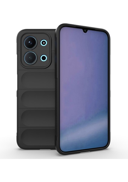 Xiaomi Redmi 15C Uyumlu Kılıf Etnik Optimum Mat Kamera Korumalı Silikon Siyah