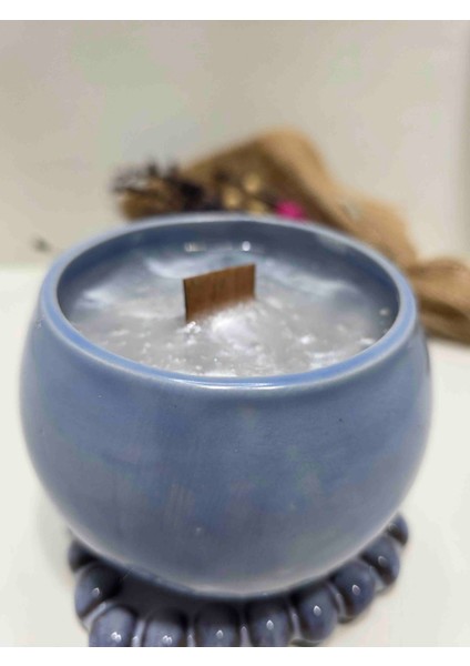 Dekoratif Tasarım Seramik Jel Mum