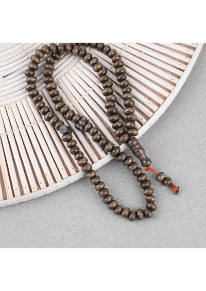 Şimşir Ağacı Renkli Vernikli 99LUK Tekerlek Kesim 7X5MM Tesbih - Koyu Kahverengi fırsatları