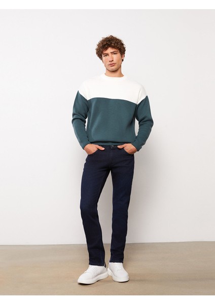 Yeni Sezon Bisiklet Yaka Uzun Kollu Renk Bloklu Erkek Triko Kazak modelleri