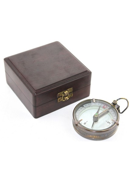 çınar ticaret ahşap kutulu pirinç pusula model 10