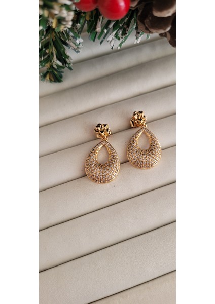 Gül Detaylı Damla Model Küpe fiyatları