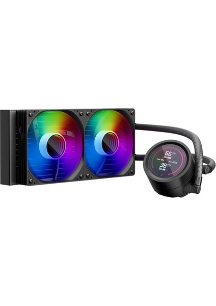 çınar ticaret 1st player thunderstorm ts4 240mm siyah argb dijital sıcaklık göstergeli am5, am4 / lga 1851, 1700 ışlemci sıvı soğutucu